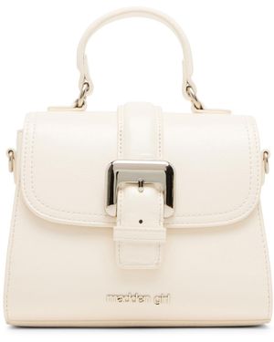 Madden Girl Trissa Turn Lock Satchel Bag - Natural