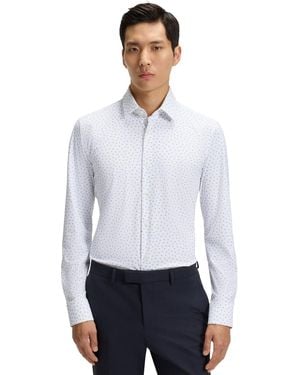 BOSS Boss By Slim-fit Performance Jersey Dress Shirt - White