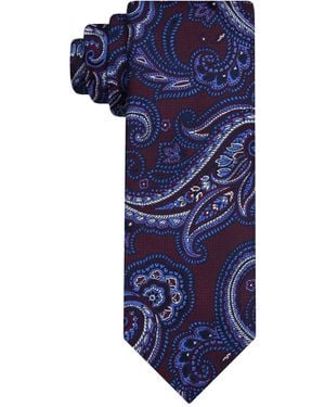 Eagle Van Heusen Textured Paisley Classic Tie - Blue