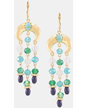Lonna & Lilly Beaded Statement Earrings - White
