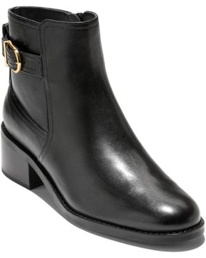 Cole Haan Haddie Full-zip Buckle Ankle Booties - Black
