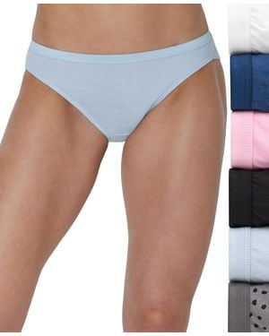Hanes 6-pk. Ultimate Breathable Cotton Bikini Underwear 42h6cc - Blue