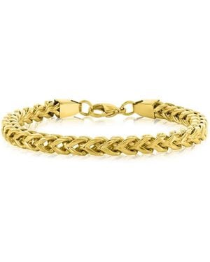 Metallo Stainless Steel Franco Chain Bracelet - Yellow