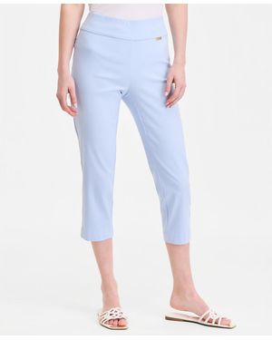 INC International Concepts Tummy-control Pull-on Capri Pants - Blue