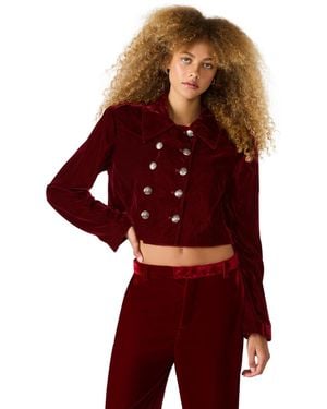 Steve Madden Tonia Long Sleeves Blazer - Red