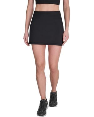 DKNY Balance Compression Super High Waist Pull-on Skort - Black