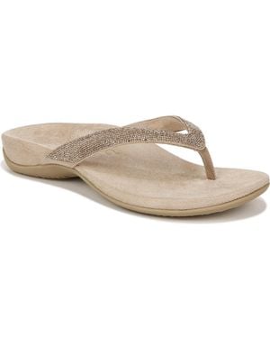 Vionic Dillon Shine Thong Sandals - White