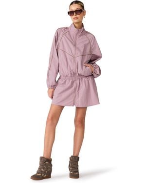 Steve Madden Long-sleeve Mock Neck Mini Dress - Pink