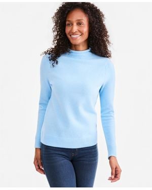 Style & Co. Petite Mock Neck Sweater - Blue