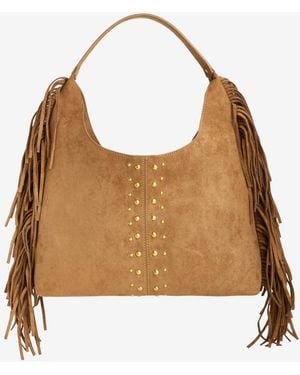 Style & Co. Fringed Faux-suede Hobo Bag - Brown