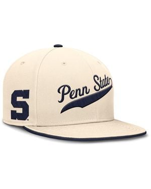 Nike Penn State Nittany Lions Primetime True Performance Fitted Hat - Natural