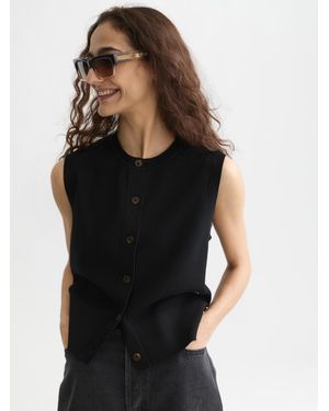 Scotch & Soda Scotch And Soda Tops And Tees Compact Knitted Relaxed-fit Spencer - Black