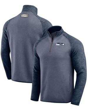 Fanatics Darius Rucker Collection By Seattle Seahawks Tonal Quarter-zip Jacket - Blue