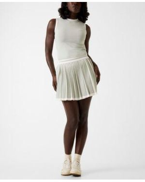 Guess Gabry Pleated Sweater Mini Skirt Pleated Sweater Mini Skirt - Natural