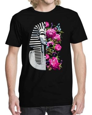Buzz Shirts Tut Slice Rose Graphic T-shirt - Black