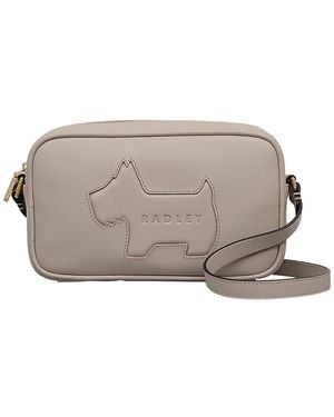 Radley Hadley Lane Applique Dog Small Zip-top Cross Body Handbag - Gray