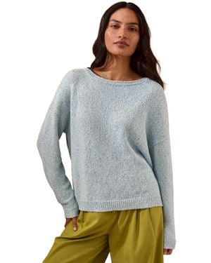 Celtic & Co. Silk Blend Boat Neck Sweater - Gray