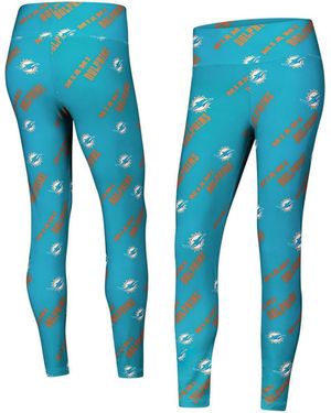 Concepts Sport Miami Dolphins Breakthrough Allover Print Knit Sleep leggings - Blue