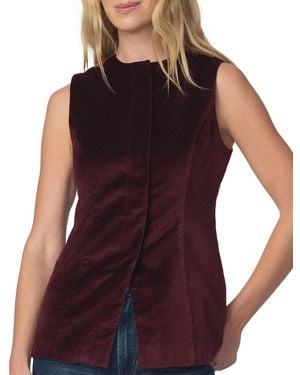 Joe's Jeans Velveteen Tunic Sleeveless Button-front - Purple