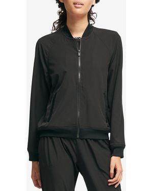 DKNY Sport Graphic Bomber Jacket - Black