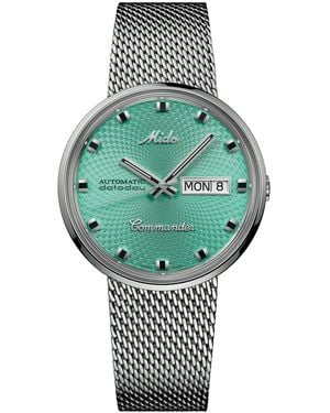 MIDO Swiss Automatic Commander 1959 Stainless Steel Milanese Bracelet Watch - Green