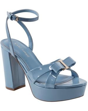 Marc Fisher Daisee Block Heel Dress Sandals - Blue