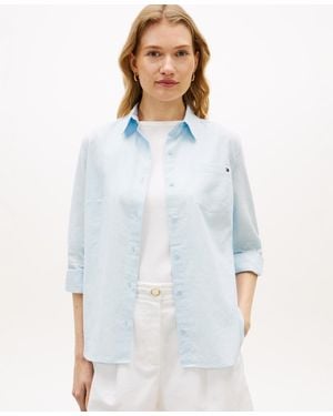 Tommy Hilfiger Roll-tab Sleeve Collared Shirt - White