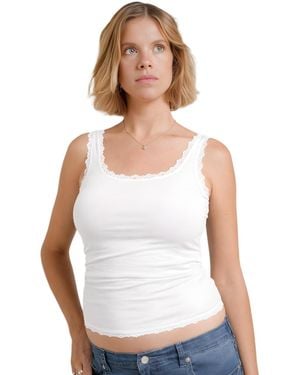 Nom Maternity Nom Lacey Tank - White