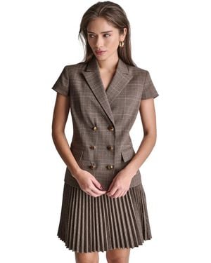 BCBGMAXAZRIA Suits Peak Lapel Collar Jacket - Brown