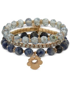 Lonna & Lilly 3-pc. Beaded Stretch Bracelet Set - Blue