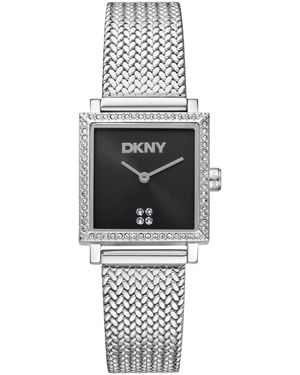 DKNY Milanese Quartz Stainless Steel Bracelet Watch 24x31mm - Black