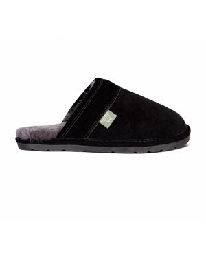Cloud Nine Sheepskin Cloud Nine Genuine Wool Scuff Slides - Black