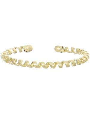 Adornia Plated Coil Cuff Bracelet - Metallic