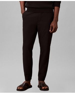 Calvin Klein Tech Mid-rise Slim-fit Pants - Black