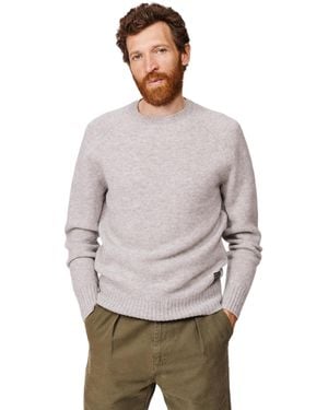 aubi Prestwick Shetland Crew Neck Sweater - Gray