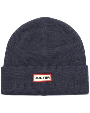 HUNTER Play Essential Cuffed Logo Beanie - Blue