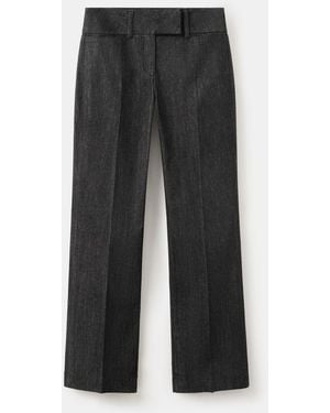 Mango Mid-rise Flared Jeans - Gray