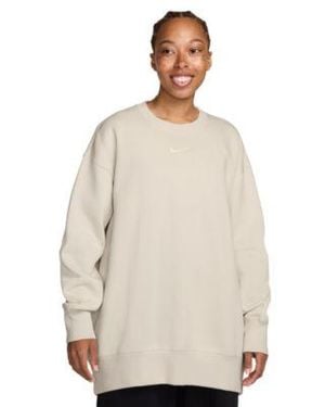 Nike Sportswear Phoenix Fleece Oversized Crew Neck Sweatshirt - White