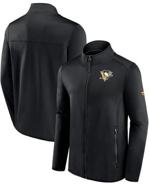 Fanatics Pittsburgh Penguins Authentic Pro Rink Fleece Full-zip Jacket - Black