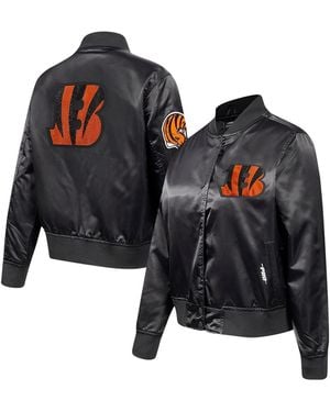 Pro Standard Cincinnati Bengals Jeweled Satin Full-snap Jacket - Black