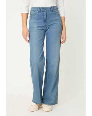 Olsen Anna Fit Wide Leg Jean - Blue