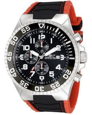 INVICTA WATCH Quartz Pro Diver Water-resistant /red Rubber Watch - Black