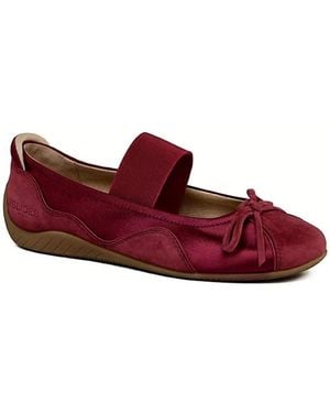 J/Slides Marion Suede Bow Flats - Red