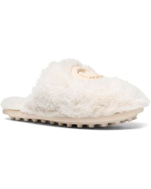Michael Kors Michael Ada Round Toe Charm Slippers - White