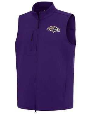 Antigua Baltimore Ravens Demand Full-zip Vest - Purple