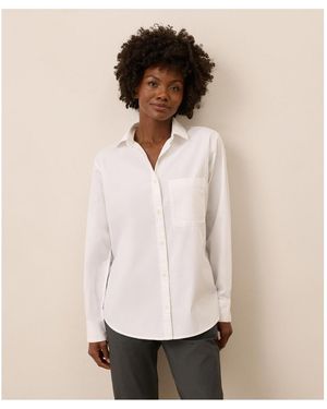 Pact Organic Cotton All Day Poplin Classic Shirt - Natural