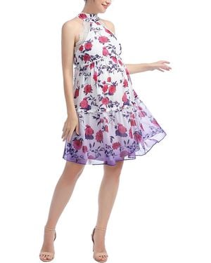 Kimi + Kai Kimi + Kai Maternity Norah Skater Dress - Purple
