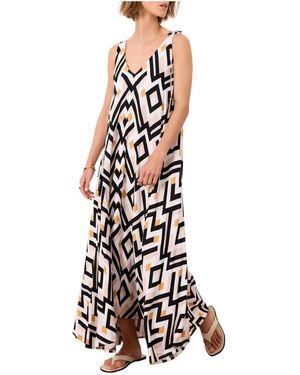 Mint Velvet Monaco Geo Maxi Dress - White