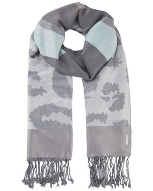 Olsen Large Abstract Leo Scarf - Black