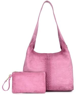 Old Trend Hydrangea Medium Vintage Ombre Hobo Handbag - Pink